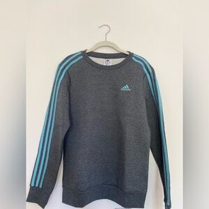 Adidas Women’s Gray Pullover Crewneck Long Sleeve Sweatshirt Size Small